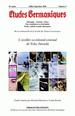 Études germaniques - N°3/2010, L'oreiller occidental-oriental de Yoko Tawada (9782252037584-front-cover)