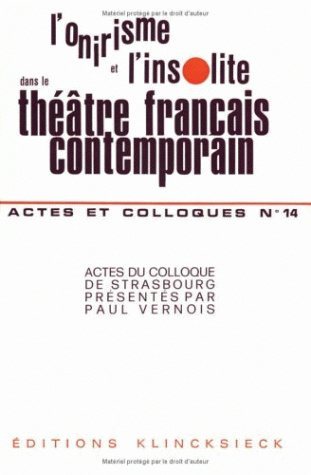 L' Onirisme et l'insolite dans le théâtre français contemporain (9782252016312-front-cover)