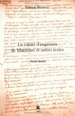 Le Cahier d'esquisses de Marivaux et autres textes (9782252028353-front-cover)