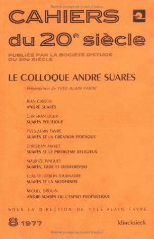 Le Colloque André Suarès (9782252019825-front-cover)