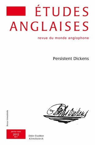 Études anglaises - N°1/2012, Persistent Dickens (9782252038444-front-cover)