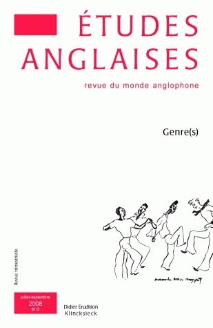 Études anglaises - N°3/2008, Genre(s) (9782252036471-front-cover)