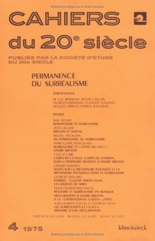 Permanence du Surréalisme (9782252018194-front-cover)