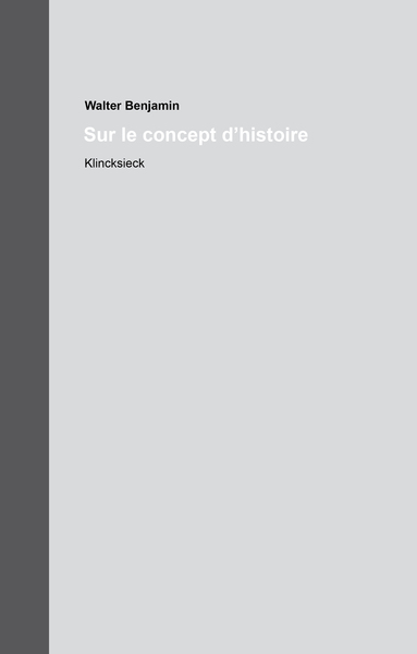 Sur le concept d'histoire, Œuvres et Inédits 19 (9782252046869-front-cover)