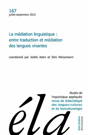 Études de linguistique appliquée n°3/2012, N°167, juillet-septembre 2012 (9782252038543-front-cover)
