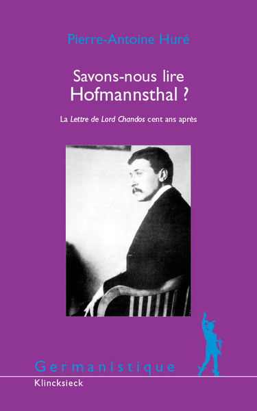 Savons-nous lire Hofmannsthal ?, La lettre de Lord Chandos cent ans après (9782252034774-front-cover)
