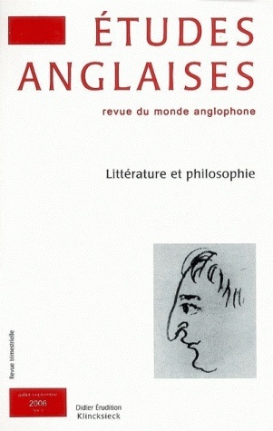 Études anglaises -  N°3/2006, Littérature et philosophie (9782252035443-front-cover)