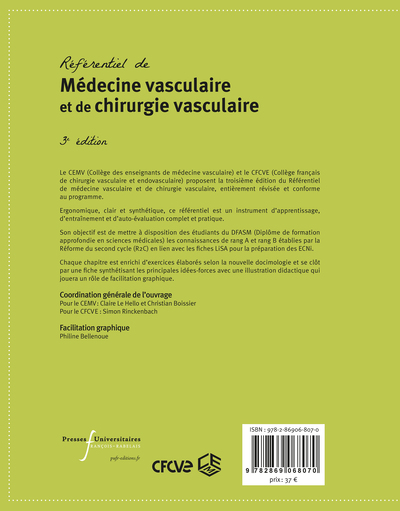 ECN référentiel de médecine vasculaire et de chirurgie vasculaire (3e edition) (9782869068070-back-cover)