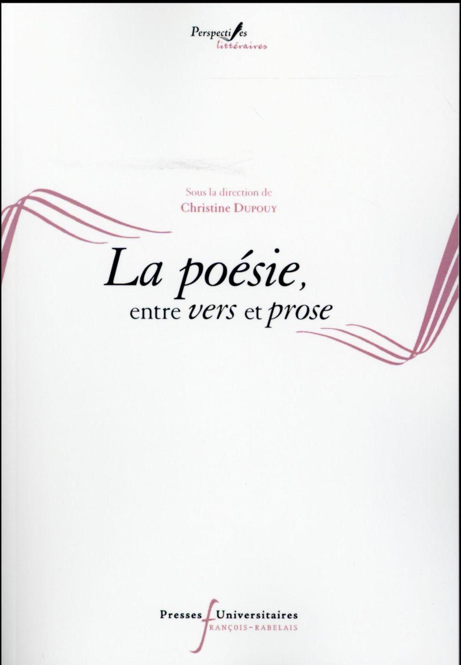 POESIE ENTRE VERS ET PROSE (9782869064034-front-cover)