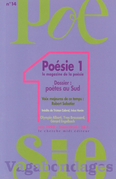 Revue Poésie Vagabondages - numéro 14 Poètes au Sud (9782862745800-front-cover)