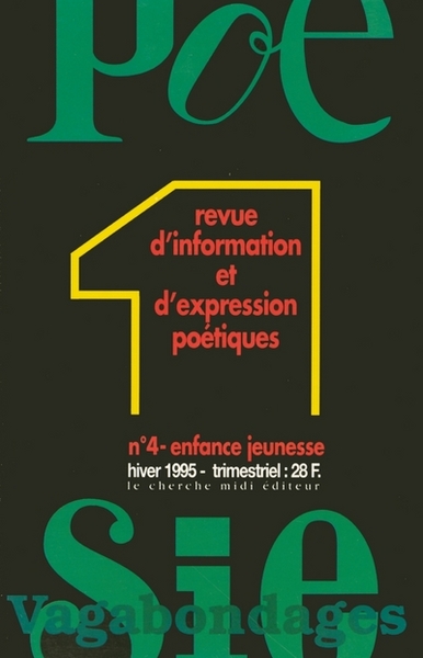 Revue Poésie Vagabondages - numéro 4 Enfance jeunesse (9782862744049-front-cover)
