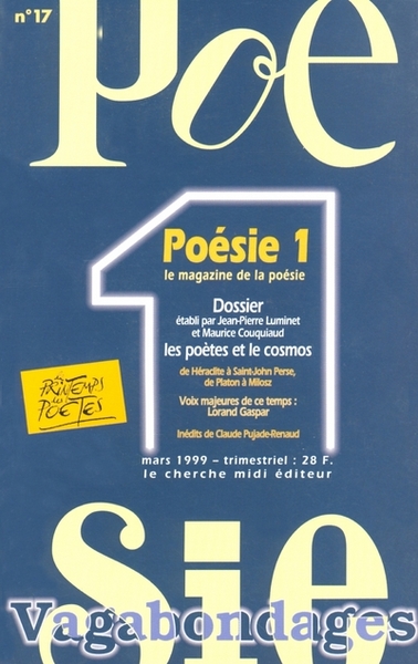 Revue Poésie Vagabondages - numéro 17 Les poètes et le cosmos (9782862746449-front-cover)
