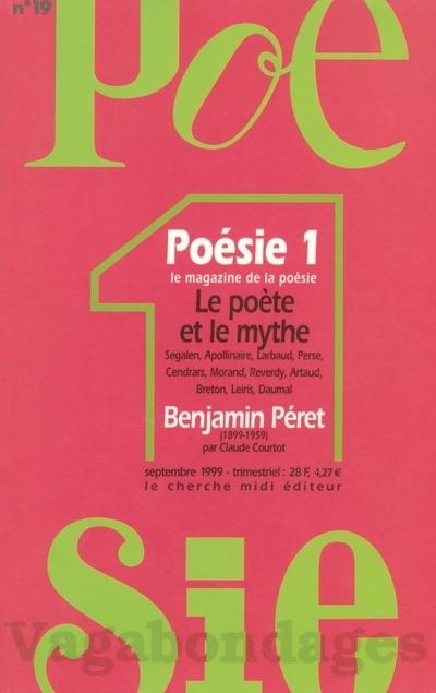 Revue Poésie Vagabondages - numéro 19 Le poète et le mythe (9782862746739-front-cover)