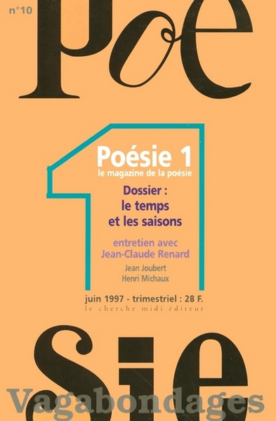 Revue Poésie Vagabondages - numéro 10 Le temps et les saisons (9782862745091-front-cover)