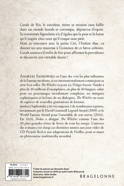 Sorceleur (Witcher), T2 : L'Épée de la providence (traduction révisée) (9791028127749-back-cover)