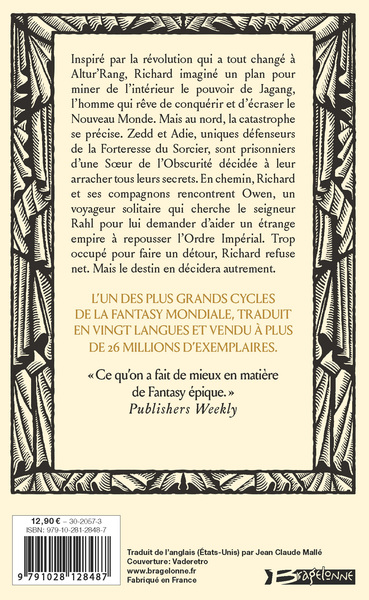 L'Épée de vérité, T8 : L'Empire des vaincus (9791028128487-back-cover)