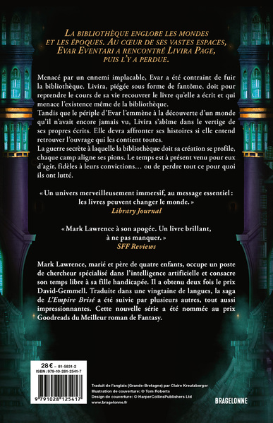 La Trilogie de la Bibliothèque, T2 : Le livre qui brisa le monde (9791028125417-back-cover)