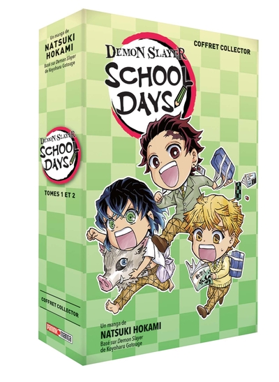 Coffret Demon Slayer School Days T01 & T02 (9791039121910-front-cover)