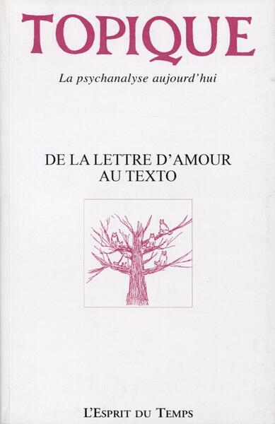 Topique 147 Novembre 2019 - De la lettre d'amour au texto (9782847954425-front-cover)