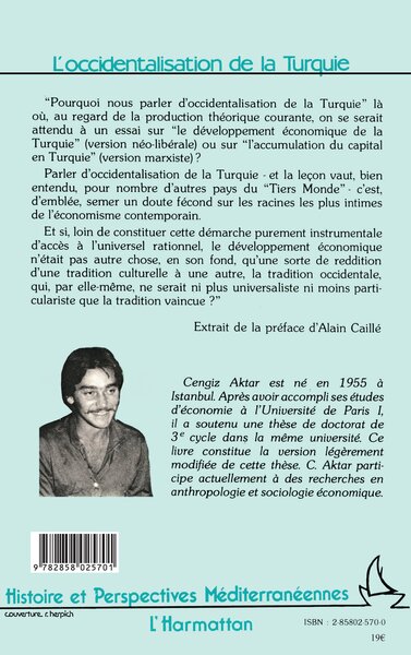 L'occidentalisation de la Turquie, Essai critique (9782858025701-back-cover)