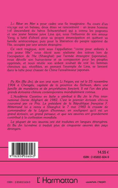 Le rêve en mer, Contes pour enfants à une jeune fille (9782858026043-back-cover)