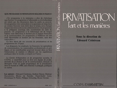 Privatisation - L'art et les manières (9782858026517-front-cover)