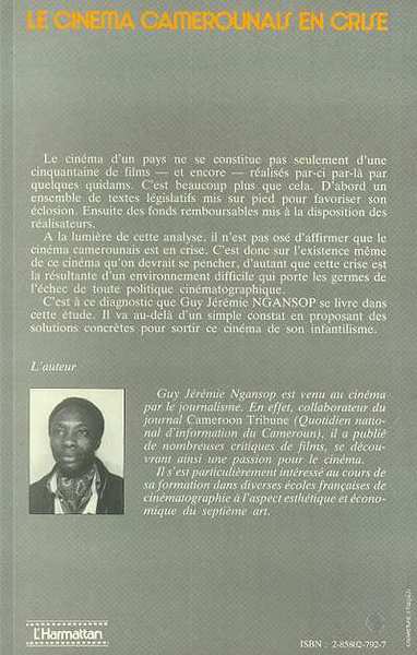 Le cinéma camerounais en crise (9782858027927-back-cover)