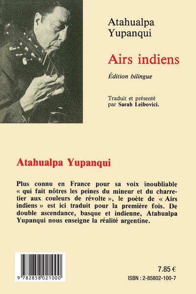 Airs indiens (9782858021000-back-cover)