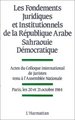 Fondements juridiques et institutionnels de la République Arabe Sahraouie Démocratique (9782858024919-front-cover)