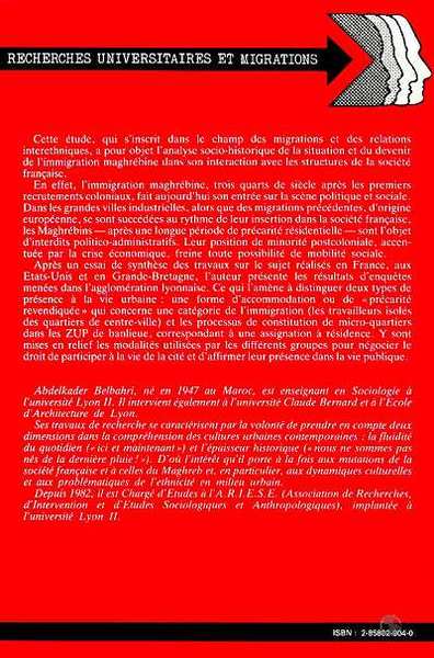 Immigration et situations post-coloniales (9782858029044-back-cover)