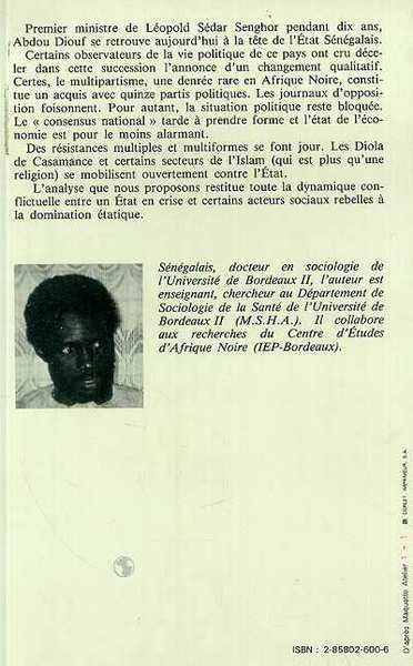 Sénégal : L'Etat Abdou Diouf, ou le temps des incertitudes (9782858026005-back-cover)