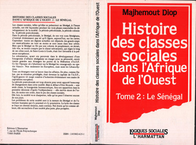 Histoire des classes sociales dans l'Afrique de l'Ouest, Tome 2 : Le Sénégal (9782858026258-front-cover)