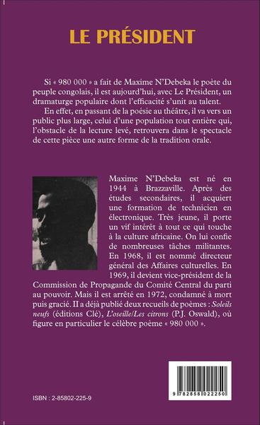 Le président (9782858022250-back-cover)