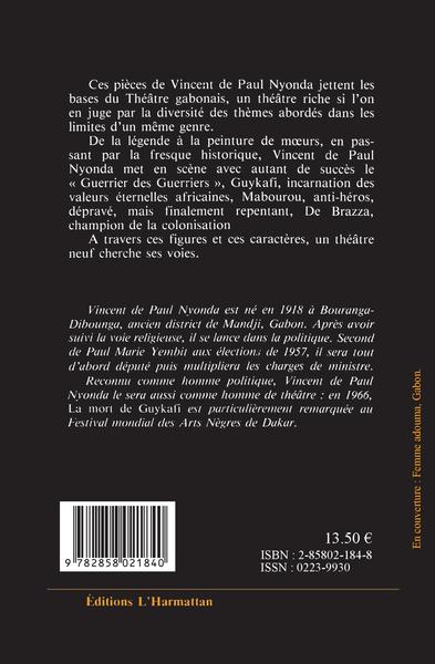 La mort de Guykafi, suivi de Deux albinos à la Mpassa et du Soûlard (9782858021840-back-cover)