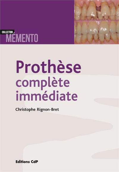 Prothèse complète immédiate (9782843614262-front-cover)