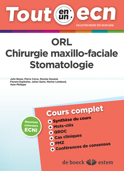 ORL - Chirurgie maxillo-faciale - Stomatologie, Tout-en-un ECN (9782843717383-front-cover)