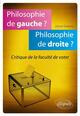 Philosophie de gauche ? Philosophie de droite ? Critique de la faculté de voter (9782729872427-front-cover)