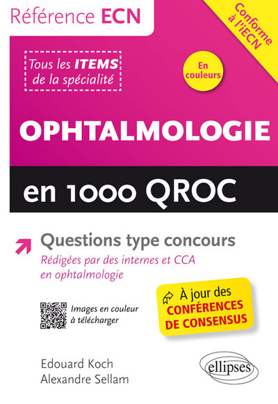 Ophtalmologie en 1000 Qroc et QCM (9782729886837-front-cover)