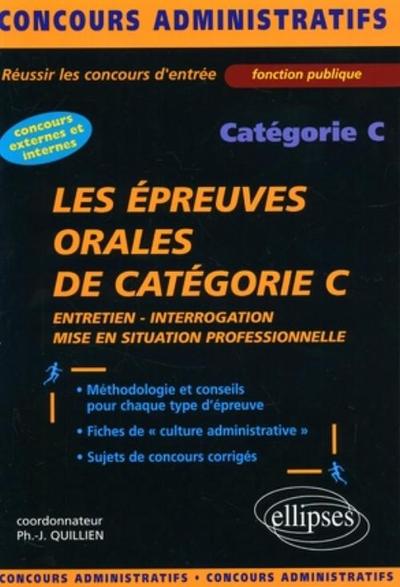 Les épreuves orales de catégorie C (9782729827335-front-cover)