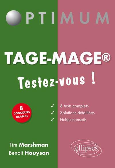 Testez-vous au TAGE-MAGE® - 8 tests complets corrigés (9782729862015-front-cover)
