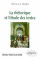 rhétorique et l'étude des textes (La) (9782729847500-front-cover)