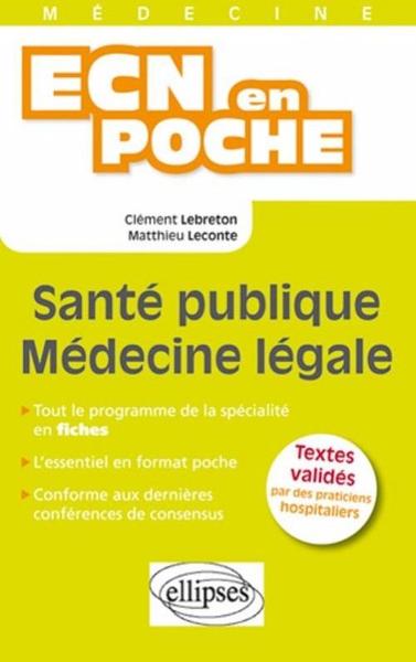 Santé publique - médecine légale (9782729862657-front-cover)