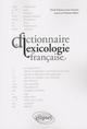 Dictionnaire de lexicologie française (9782729850555-front-cover)