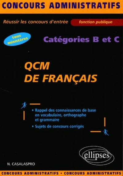 QCM de français - catégories B et C (9782729808761-front-cover)