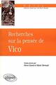 Recherches sur la pensée de Vico (9782729811174-front-cover)