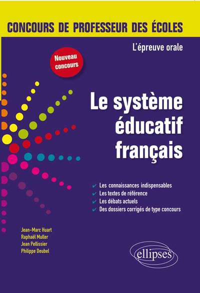 L'épreuve orale d'admission - Le système éducatif français (9782729883874-front-cover)