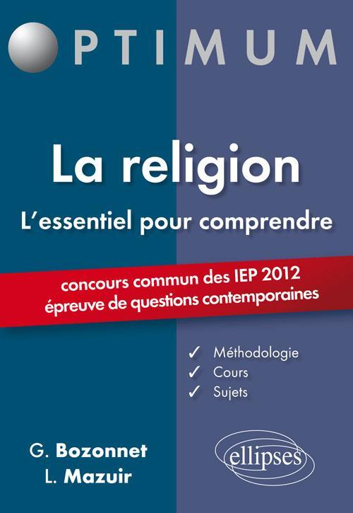 L'essentiel pour comprendre la religion (IEP 2012) (9782729872397-front-cover)