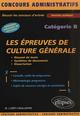 Les épreuves de culture générale et de français - catégorie B (9782729807160-front-cover)