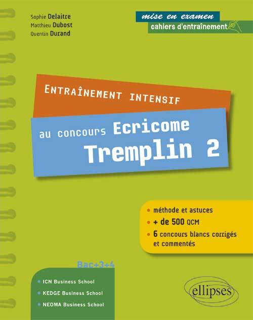 Entraînement intensif au concours Ecricome Tremplin 2 (9782729884123-front-cover)