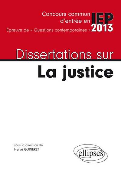 Dissertations sur la justice (9782729878719-front-cover)
